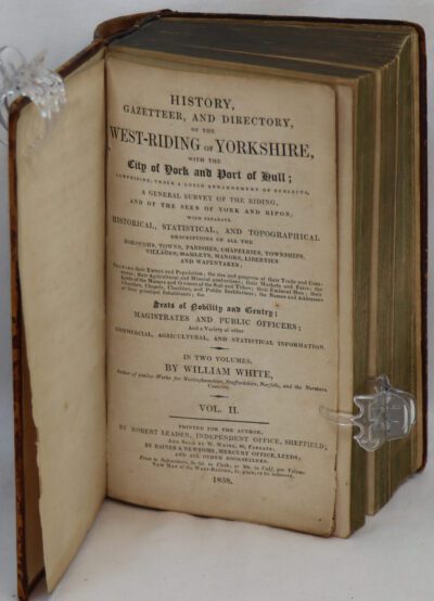 History, Gazeteer of the West Riding of Yorkshire. Volume II.
